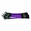 SPW300-PS-525S-7 Super Mag Fiberglass-Oversleeved Spark Plug Wire Set for GM LS Short 525 Crate, Over Valve Cover [Purple] - image 1