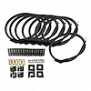SPW300-PS-K45-1 DIY Super Mag Fiberglass-Oversleeved Spark Plug Wire Set, 45-Degree Boot [Black] - image 1