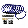 SPW300-PS-K45-3 DIY Super Mag Fiberglass-Oversleeved Spark Plug Wire Set, 45-Degree Boot [Blue] - image 1