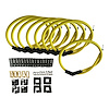 SPW300-PS-K45-5 DIY Super Mag Fiberglass-Oversleeved Spark Plug Wire Set, 45-Degree Boot [Yellow] - image 1