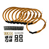 SPW300-PS-K45-6 DIY Super Mag Fiberglass-Oversleeved Spark Plug Wire Set, 45-Degree Boot [Orange] - image 1