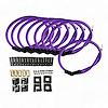 SPW300-PS-K45-7 DIY Super Mag Fiberglass-Oversleeved Spark Plug Wire Set, 45-Degree Boot [Purple] - image 1