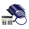 SPW300-PS-K90-3 DIY Super Mag Fiberglass-Oversleeved Spark Plug Wire Set, 90-Degree Boot [Blue] - image 1