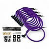 SPW300-PS-K90-7 DIY Super Mag Fiberglass-Oversleeved Spark Plug Wire Set, 90-Degree Boot [Purple] - image 1