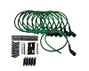 SPW300-PS-LSRELO-4 DIY Super Mag Fiberglass-Oversleeved Spark Plug Wire Set, 45-Degree GM LS Coil [Green] - image 1