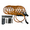 SPW300-PS-LSRELO-6 DIY Super Mag Fiberglass-Oversleeved Spark Plug Wire Set, 45-Degree GM LS Coil [Orange] - image 1