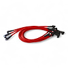 SPW-CH-407-2 High-Performance Silicone-Sleeved Spark Plug Wire Set for Small Block Chevy, Under Header [Red]