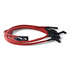 SPW-CH-421-2 High-Performance Silicone-Sleeved Spark Plug Wire Set for Small Block Chevy, Over Valve Cover [Red] - image 1