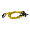 SPW-CH-604-7 High-Performance Silicone-Sleeved Spark Plug Wire Set for Small Block Chevy 604 Crate, Under Header [Yellow] - image 1