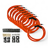 SPW-CH-K45-9 DIY High-Performance Silicone-Sleeved Spark Plug Wire Set, 45-Degree Boot [Fluorescent Orange] - image 1