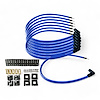 SPW-CH-K90-4 DIY High-Performance Silicone-Sleeved Spark Plug Wire Set, 90-Degree Boot [Blue] - image 1