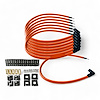 SPW-CH-K90-9 DIY High-Performance Silicone-Sleeved Spark Plug Wire Set, 90-Degree Boot [Fluorescent Orange] - image 1