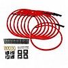 SPW-CH-KSTR-2 DIY High-Performance Silicone-Sleeved Spark Plug Wire Set, Straight Boot [Red] - image 1