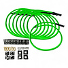 SPW-CH-KSTR-8 DIY High-Performance Silicone-Sleeved Spark Plug Wire Set, Straight Boot [Fluorescent Green] - image 1