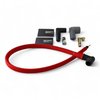 SPW-PS-407-2 High-Performance Fiberglass-Oversleeved Spark Plug Wire Set for Small Block Chevy, Under Header [Red] - image 2