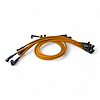 SPW-PS-430-6 High-Performance Fiberglass-Oversleeved Spark Plug Wire Set for Big Block Ford, Under Header [Orange]