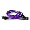 SPW-PS-525L-F-7 High-Performance Fiberglass-Oversleeve Spark Plug Wire, GM LS Long 525 Crate, Around Front Under Header [Purple] - image 1