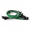 SPW-PS-525L-R-4 High-Performance Fiberglass-Oversleeve Spark Plug Wires, GM LS Long 525 Crate, Around Rear Under Header [Green] - image 1