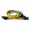 SPW-PS-525L-R-5 High-Performance Fiberglass-Oversleeve Spark Plug Wires, GM LS Long 525 Crate, Around Rear Under Header [Yellow] - image 1