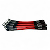 SPW-PS-525S-2 High-Performance Fiberglass-Oversleeved Spark Plug Wire Set for GM LS Short 525 Crate, Over Valve Cover [Red] - image 1