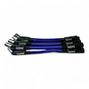SPW-PS-525S-3 High-Performance Fiberglass-Oversleeved Spark Plug Wire Set for GM LS Short 525 Crate, Over Valve Cover [Blue] - image 1