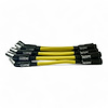 SPW-PS-525S-5 High-Performance Fiberglass-Oversleeved Spark Plug Wire Set for GM LS Short 525 Crate, Over Valve Cover [Yellow] - image 1