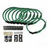 SPW-PS-K45-4 DIY High-Performance Fiberglass-Oversleeved Spark Plug Wire Set for DIY Kits, 45-Degree Boot [Green] - image 1
