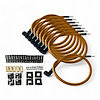SPW-PS-K90-6 DIY High-Performance Fiberglass-Oversleeved Spark Plug Wire Set for DIY Kits, 90-Degree Boot [Orange] - image 1