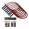 SPW-PS-KSTR-2 DIY High-Performance Fiberglass-Oversleeved Spark Plug Wire Set for DIY Kits, Straight Boot [Red] - image 1