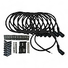 SPW-PS-LSRELO-1 DIY High-Performance Fiberglass-Oversleeved Spark Plug Wire Set for DIY Kits, GM LS [Black]