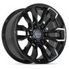 DF15A Wheel [Size: 18"x9"] for 1999-2025 Chevy Silverado 1500, Tahoe, GMC Sierra 1500 & Yukon, 6 x 5.50", Gloss Black Finish - image 2
