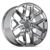 DF17B Wheel [Size: 20"x9"] for 2019-2025 Ram 1500 6-Lug & 2004-2025 Nissan Titan, Armada, 6 x 5.50", Chrome Finish - image 2