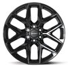 DF17C Wheel [Size: 22"x9"] for 2004-2025 Ford F-150, Expedition & Lincoln Navigator, 6 x 135 mm, Gloss Black Finish