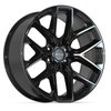 DF17C Wheel [Size: 22"x9"] for 2004-2025 Ford F-150, Expedition & Lincoln Navigator, 6 x 135 mm, Gloss Black Finish - image 2