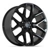 DF17A Wheel [Size: 24"x10"] for 1999-2025 Chevy Silverado 1500, Tahoe, GMC Sierra 1500 & Yukon, 6 x 5.50", Gloss Black Finish - image 2
