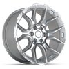 DF18A Wheel [Size: 20"x9"] for 1999-2025 Chevy Silverado 1500, GMC Sierra 1500 & Yukon, 6 x 5.50", Gloss Silver Machined Finish - image 2