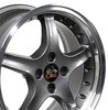 Mustang Cobra R 98 Deep Dish Wheel with Rivets Size: 17" x 8" - image 4