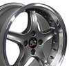*Mustang Cobra R 98 Deep Dish Wheel with Rivets Size: 17" x 9" - image 4