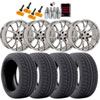 Dodge Challenger Hellcat Style Wheel and Tire Kit Includes: (4) 20" x 9" Chrome Hellcat Style Wheels - image 1