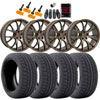Dodge Challenger Hellcat Style Wheel and Tire Kit Includes: (4) 20" x 9" Bronze Hellcat Style Wheels - image 1