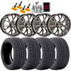 Dodge Challenger Hellcat Style Wheel and Tire Kit Includes: (4) 20" x 9" Hyper Black Hellcat Style Wheels - image 1