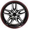 Chevrolet Corvette Deep Dish Wheel Replica Black Machined Face with Red Band 18x10.5 - image 2