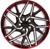 Honda Civic Style Gunmetal with Machined Face and Gradient Red Band Wheel Size: 18" x 8" - image 2