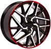 Honda Civic Style Gunmetal with Machined Face and Gradient Red Band Wheel Size: 18" x 8" - image 3