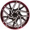 Honda Civic Style Gunmetal with Machined Face and Gradient Red Band Wheel Size: 18" x 8" - image 4