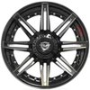 4Play 08 Brushed Black Finish Wheel Size: 20" x 10" - image 2