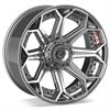 4Play 80R Gunmetal/Brushed Silver Wheel Size 22" x 12" - image 1