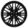 CV72 Replica Wheel [Size: 22"x9"] 6 x 5.50" for 1999-2025 Chevy Silverado 1500 & GMC Sierra 1500, Gloss Black - image 2