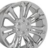 CV43 Replica Wheel [Size: 22"x9"] 6 x 5.50" for 1999-2018 GMC Sierra 1500 & Chevy Silverado 1500, Chrome