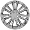 CV43 Replica Wheel [Size: 22"x9"] 6 x 5.50" for 1999-2018 GMC Sierra 1500 & Chevy Silverado 1500, Chrome - image 2